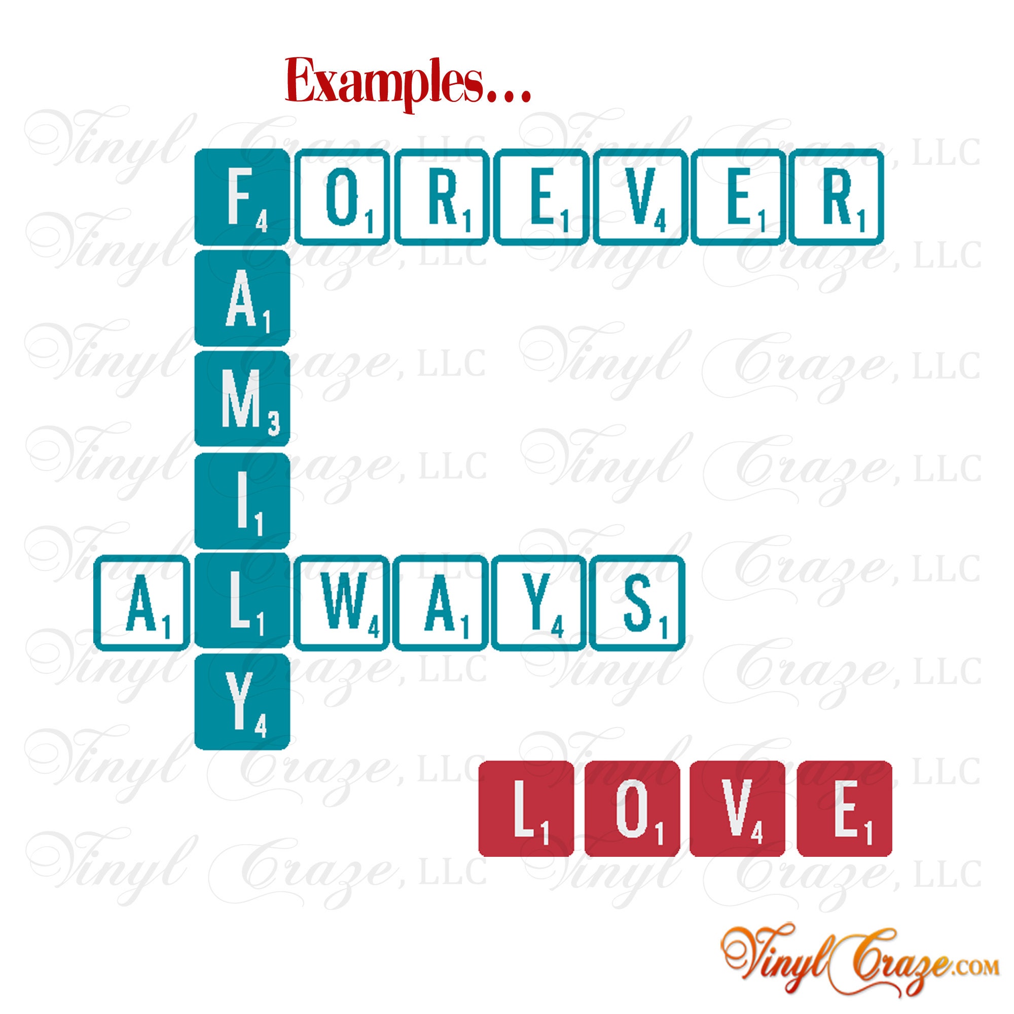 Scrabble Tile Decal Custom Scrabble Tile Vinyl Wall Decal Etsy