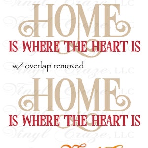 Home is where the heart is Entryway Décor Living Room Décor vinyl wall decal vinyl wall art vinyl sticker home décor image 3