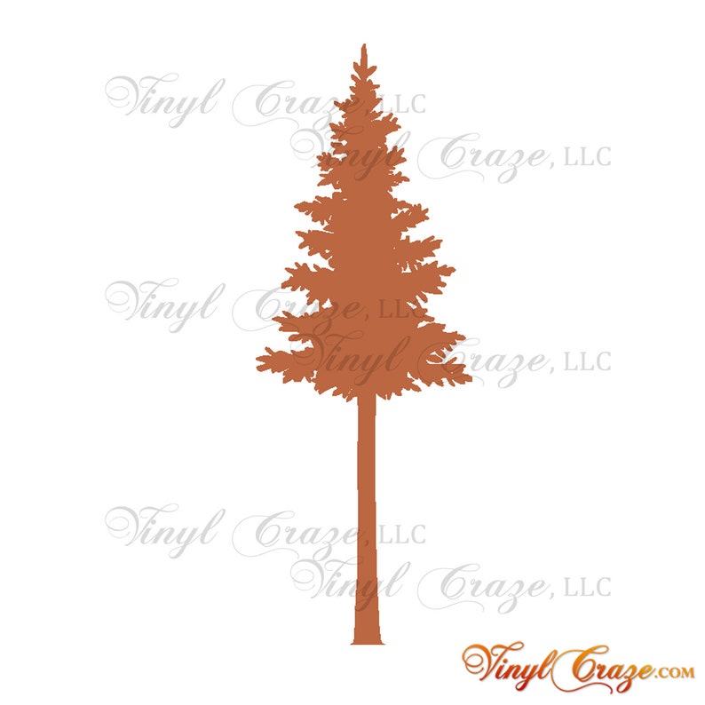 Tall Pine Tree single Vinyl Wall Decal image 2