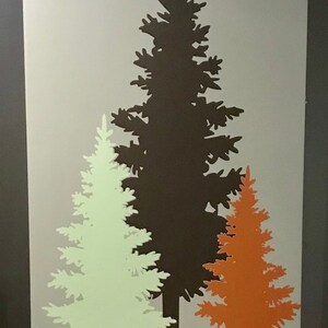 Tall Pine Tree single Vinyl Wall Decal image 4