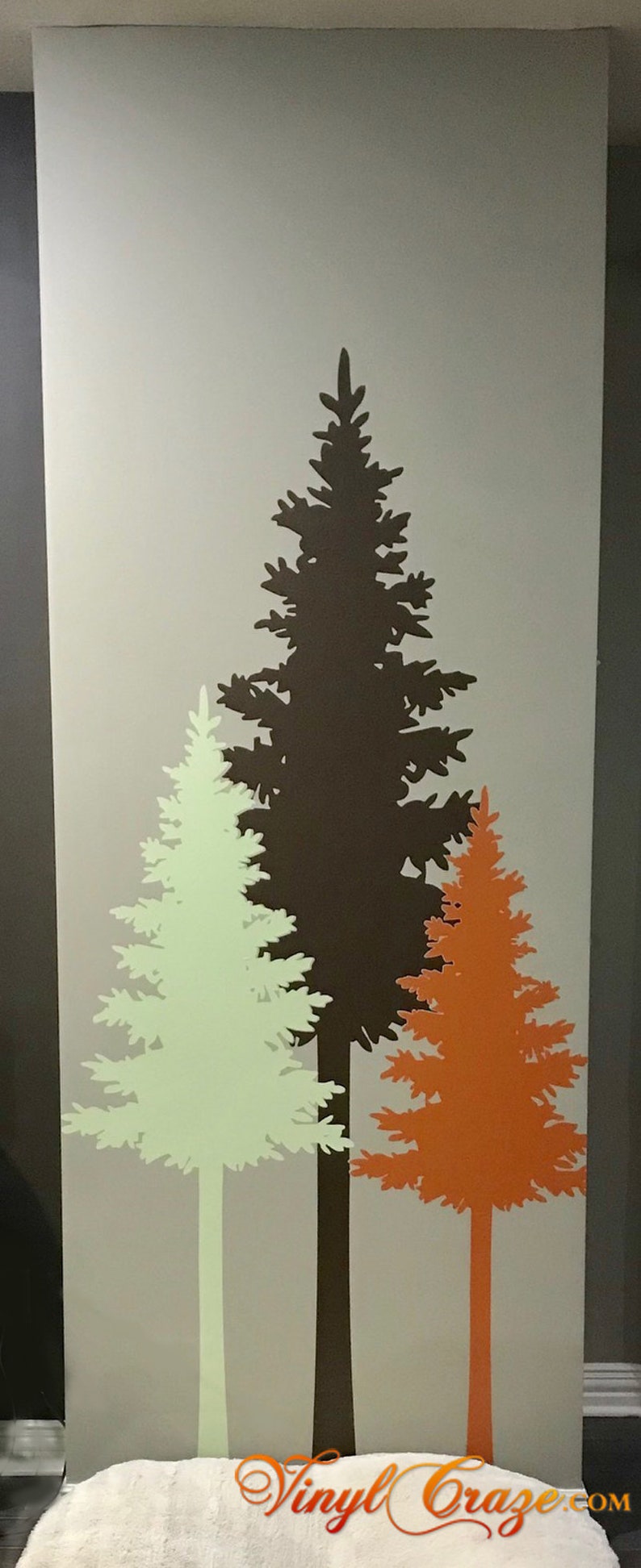 Tall Pine Tree single Vinyl Wall Decal image 4