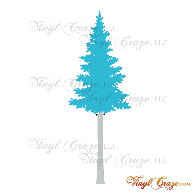 Tall Pine Tree single Vinyl Wall Decal image 3