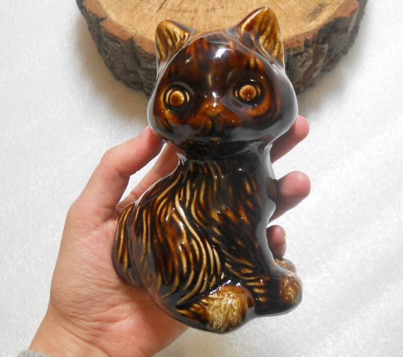 Ceramic cat money box vintage saving box never use old coin Etsy