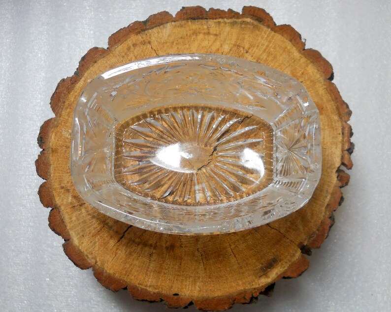 Vintage crystal salad bowl glass fruit bowl glass salad bowl crystal candies bowl soviet crystal bowl crystal serving dish glassware