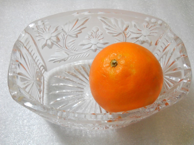 Vintage crystal salad bowl glass fruit bowl glass salad bowl crystal candies bowl soviet crystal bowl crystal serving dish glassware