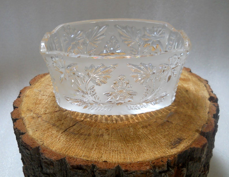 Vintage crystal salad bowl glass fruit bowl glass salad bowl crystal candies bowl soviet crystal bowl crystal serving dish glassware