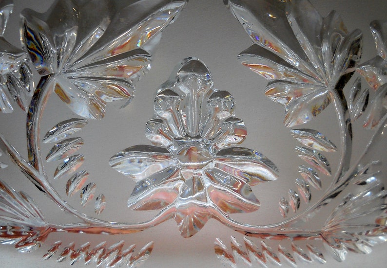 Vintage crystal salad bowl glass fruit bowl glass salad bowl crystal candies bowl soviet crystal bowl crystal serving dish glassware