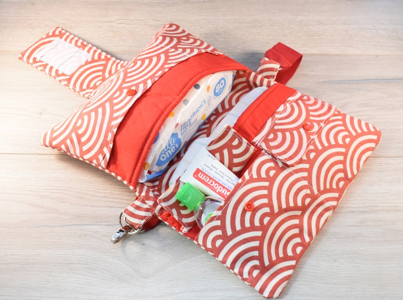 Nappy Wallet Diaper Clutch Wipes Holder Diaper Bag Nappy Bag Baby Shower Gift Nappy Purse Diaper Purse Red Clutch