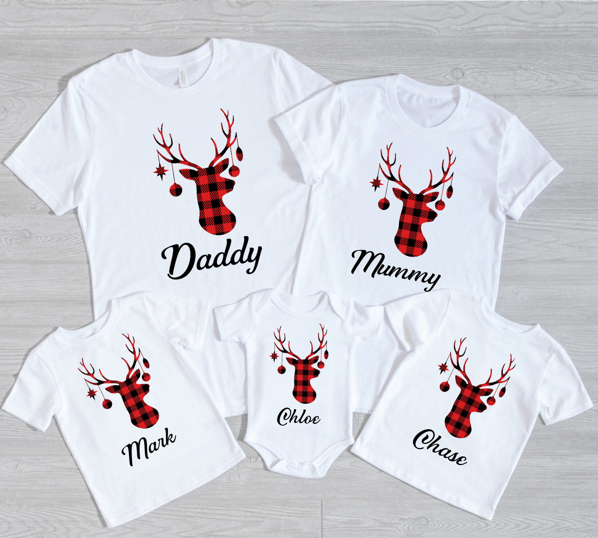 Camisetas navideñas familiares personalizadas / Camisas Etsy México