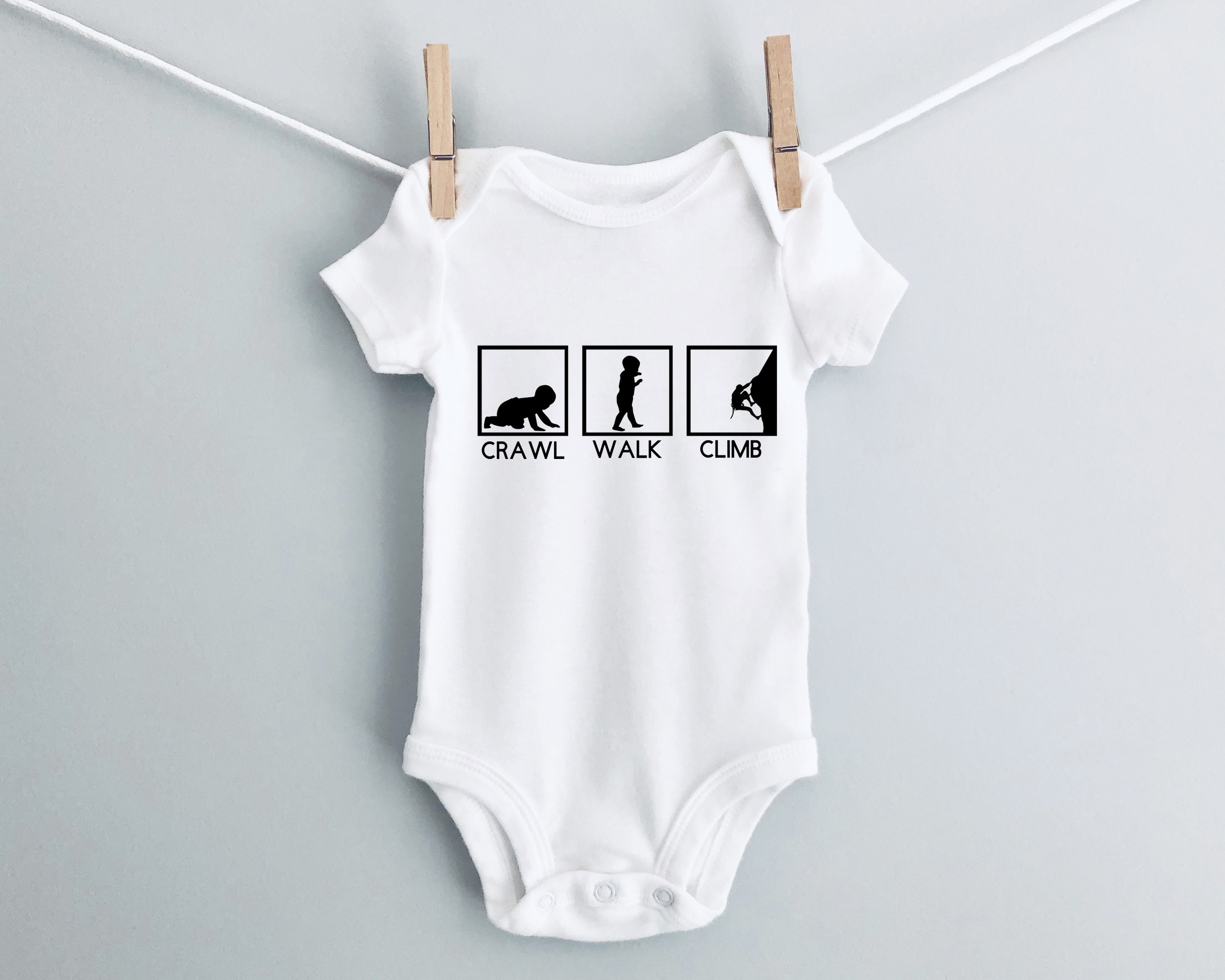 Crawl Walk Climb Onesies® Baby Climber Onesies® Climbing Etsy