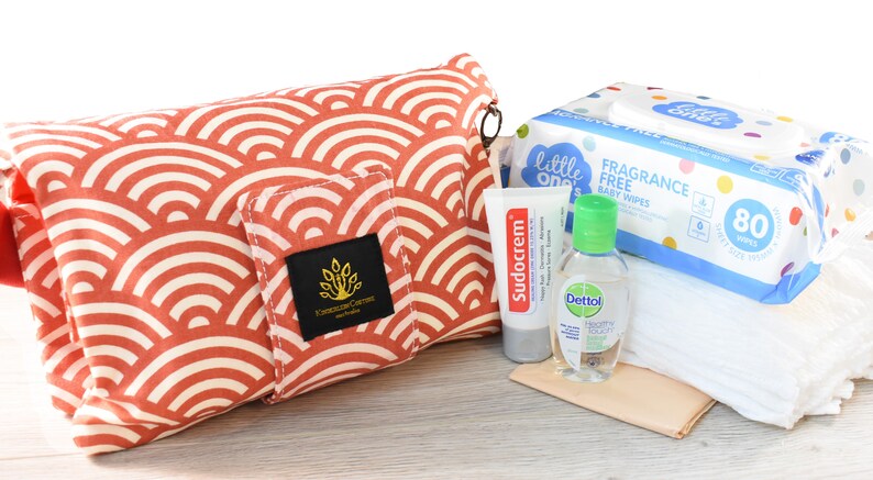 Nappy Wallet Diaper Clutch Wipes Holder Diaper Bag Nappy Bag Baby Shower Gift Nappy Purse Diaper Purse Red Clutch