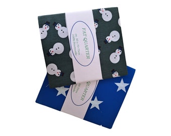 Fat Quarter Stoffpaket "Sterne & Schneemann"