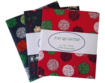 Fat Quarter Stoffpaket "Weihnachtskugeln"