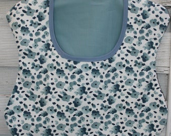 Wäscheklammerbeutel Streublumen taubenblau