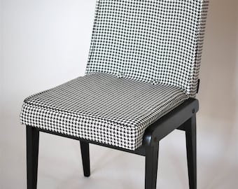 Krzesła  Vintage, lata 60 czarma pepitka