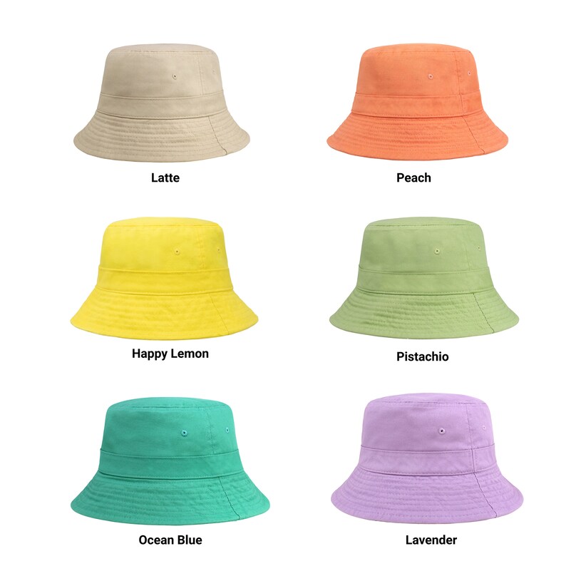 Everyday Cotton Style Bucket Hats Unisex Trendy Lightweight Etsy