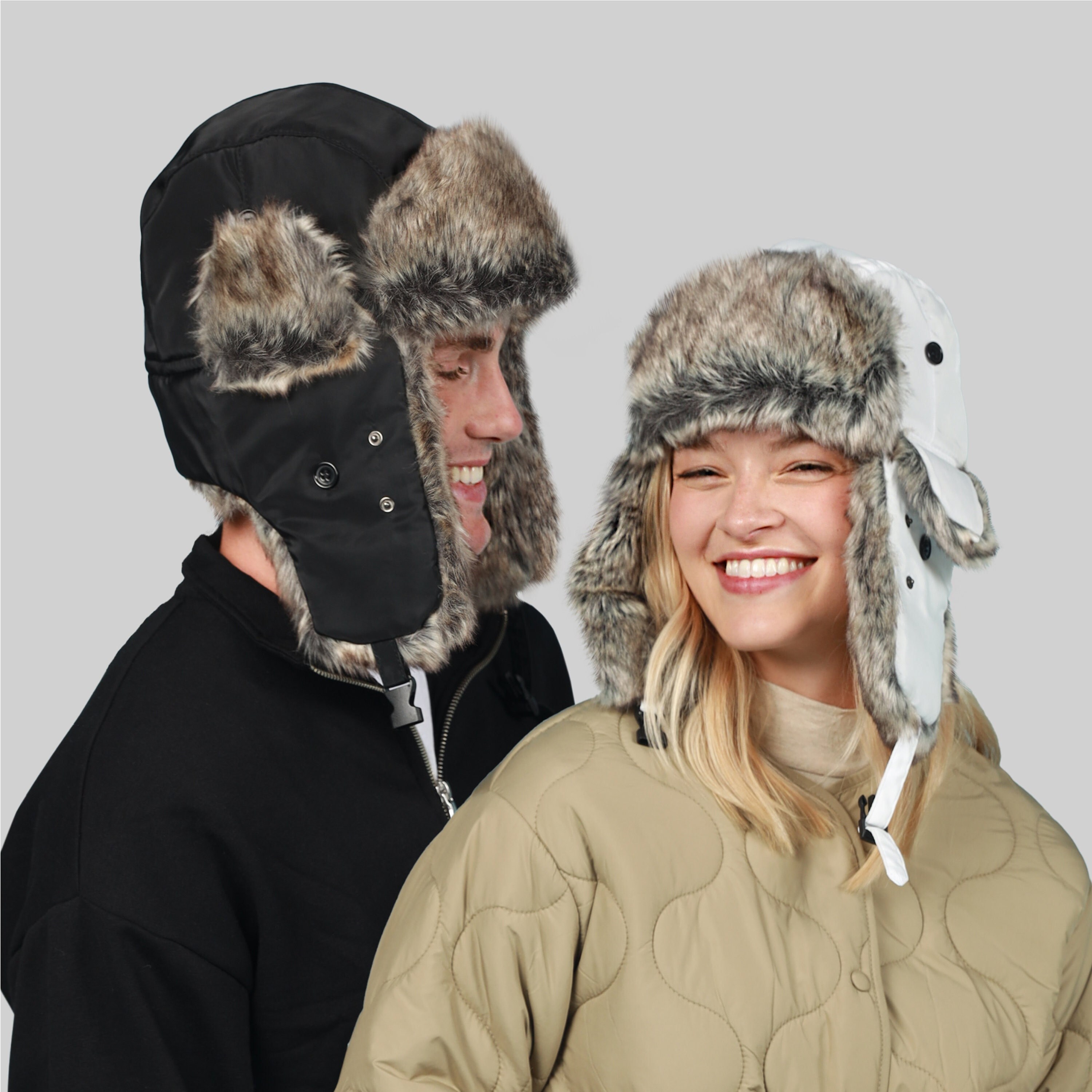 CHOK.LIDS Waterproof Winter Trapper Bomber Hat with Detachable Mask