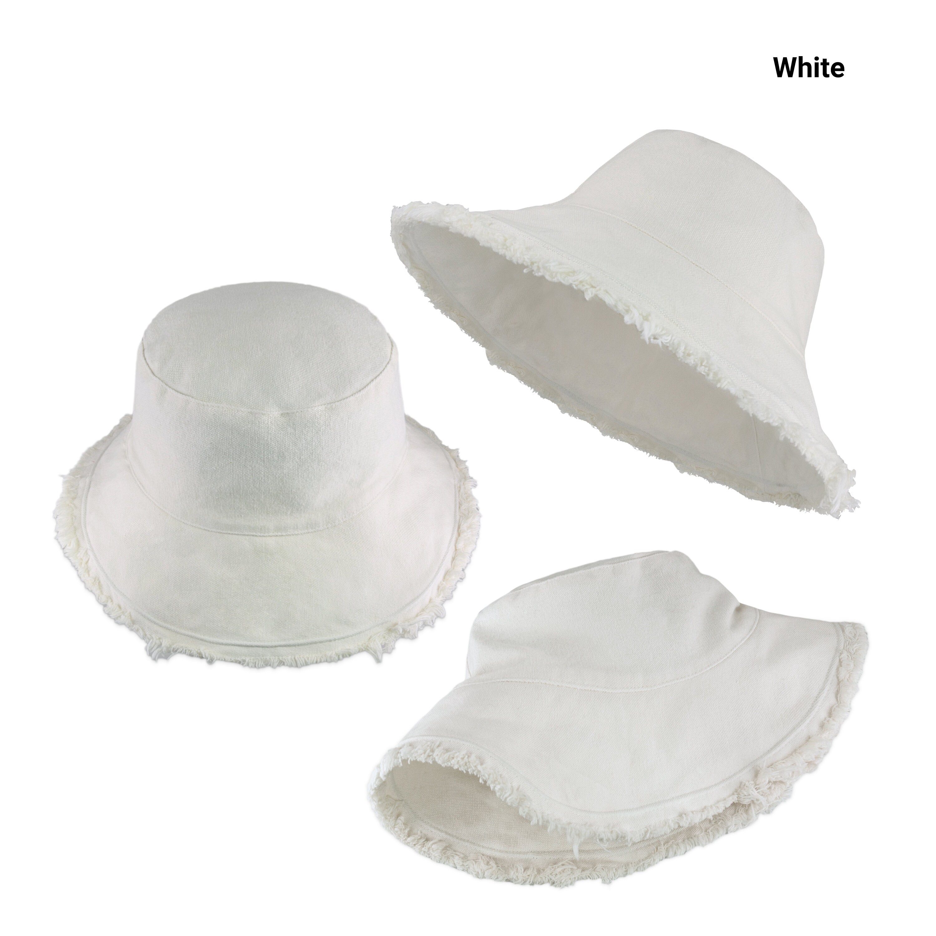 Frayed Bucket Hats for Women Men Unisex 