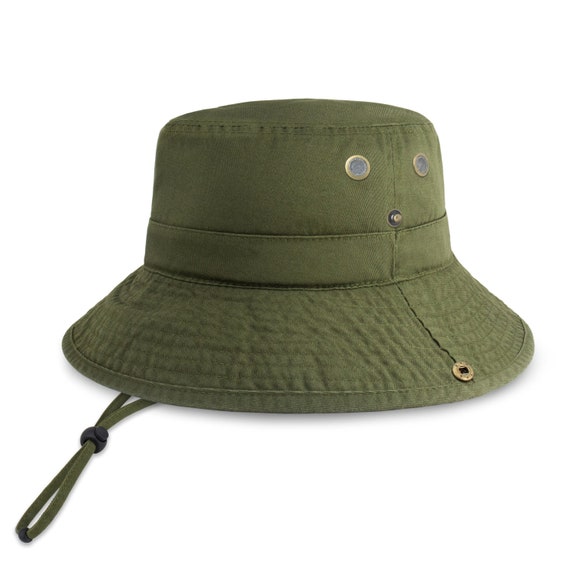 Wide Brim Bucket Hat With Adjustable 