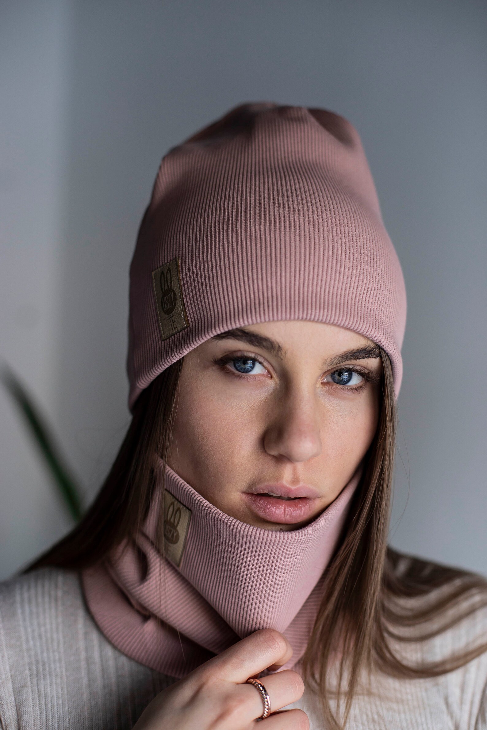 Bufanda de tubo de algodón rosa brezo // chimenea rosa de | Etsy