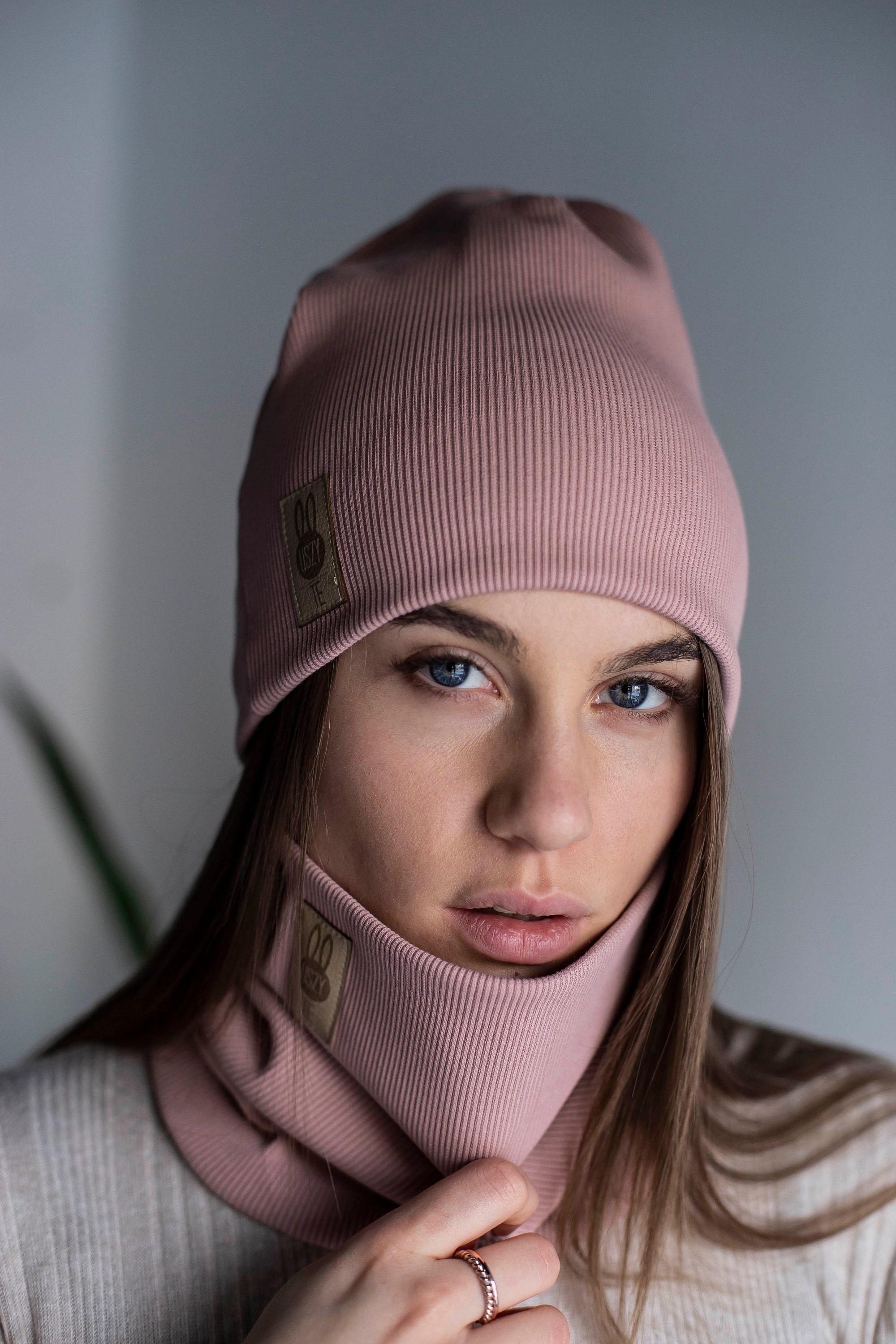 Bufanda de tubo de algodón rosa brezo // chimenea rosa de | Etsy