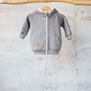 Gray cute hoodie with bunny ears, Unisex fit back to school clothes, Awesome gift for kids image 5