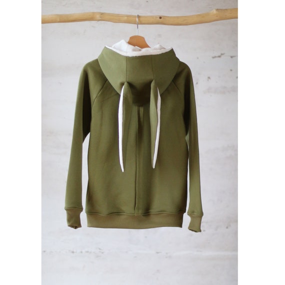 olive green hoodie
