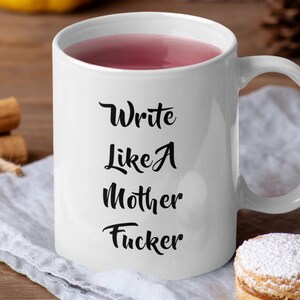 Tazza dello scrittore Scrivi come una madre fazzoletto regalo per giornalista, regalo personalizzato, personalizzato-1471