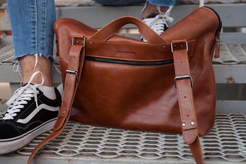 Weekend Bag Leather Mens Bag Handbag for Men Crossbody Bag Shoulder Bag Men Messenger Bag Personalized Bag Duffel Bag Adjustable Hipster