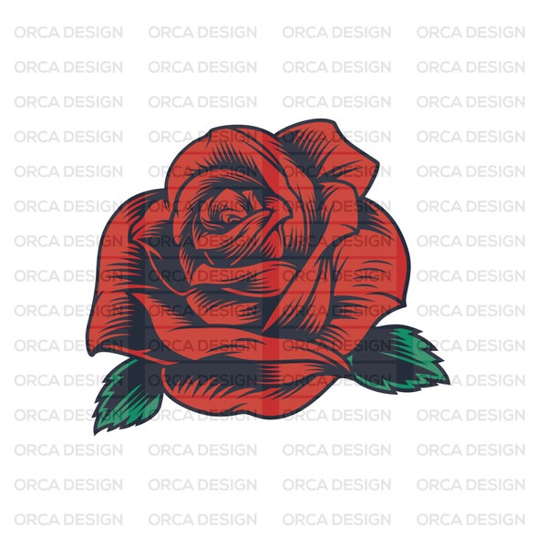 Rose svg, Vintage Rose svg, Rose svg files for cricut SVG ,png Digital file download