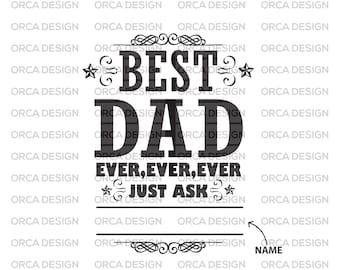 Customizable Father's Day svg, Best Dad ever Custom Kids Name svg,Gift for Dad CHANGE NAMES, Best Fathers Day svg, png digital file