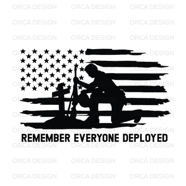 Remember everyone deployed , deployed flag svg,png Digital file download