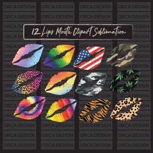 Lips Mouth Clipart Sublimation Png Digital file download