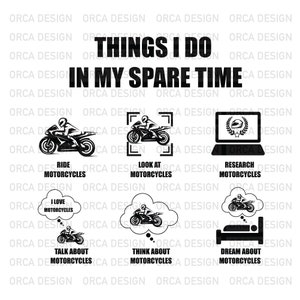 Things I Do In My Spare Time Motorrad svg,Sportrad SVG,Motorrad Svg,png digitale Datei download