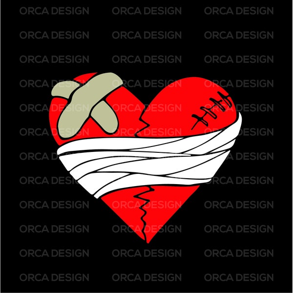 Broken heart clipart svg,Heart injury ,Valentines day svg ,png Digital file download