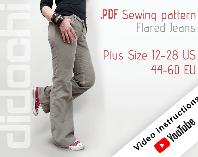 Jalie Low and Regular Rise Stretch Jeans Sewing Pattern 2908 in 27