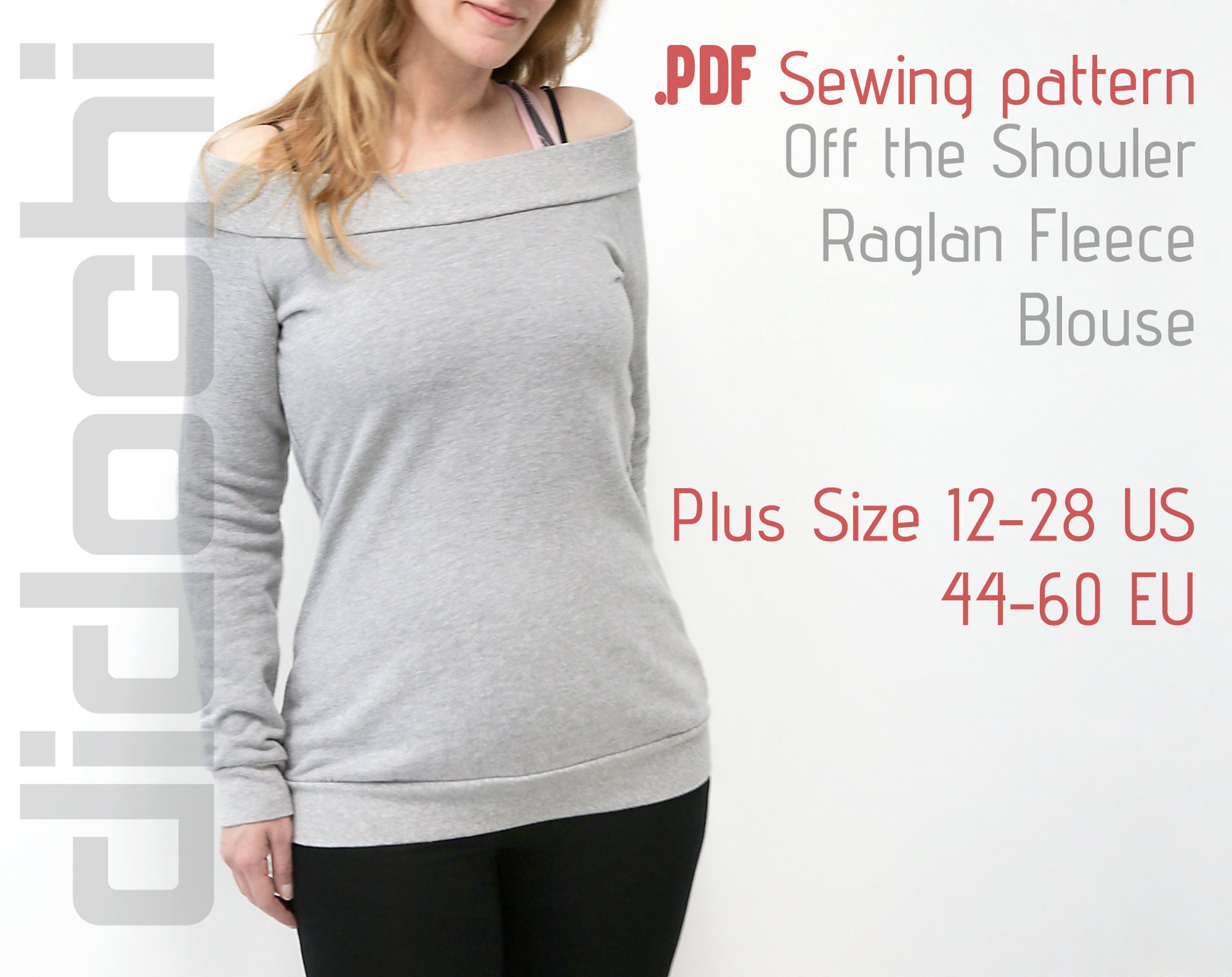 Plus Size Sweatshirt Sewing Pattern PDF for Women - Etsy