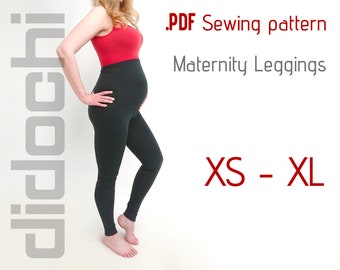 Maternity Leggings Sewing Pattern  PDF, Sizes XS, S, M, L, XL