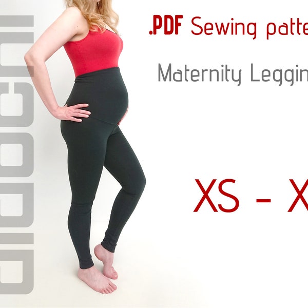 Maternity Leggings Sewing Pattern  PDF, Sizes XS, S, M, L, XL