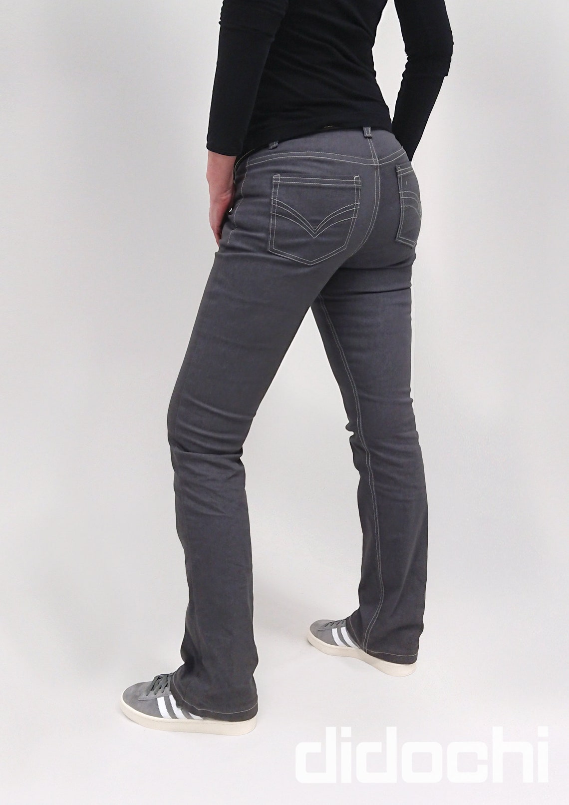 Plus Size PDF Jeans Sewing Pattern Straight Cut Jeans Etsy