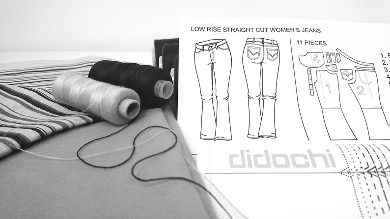 Plus Size PDF Jeans Sewing Pattern Flared Leg Jeans - Etsy