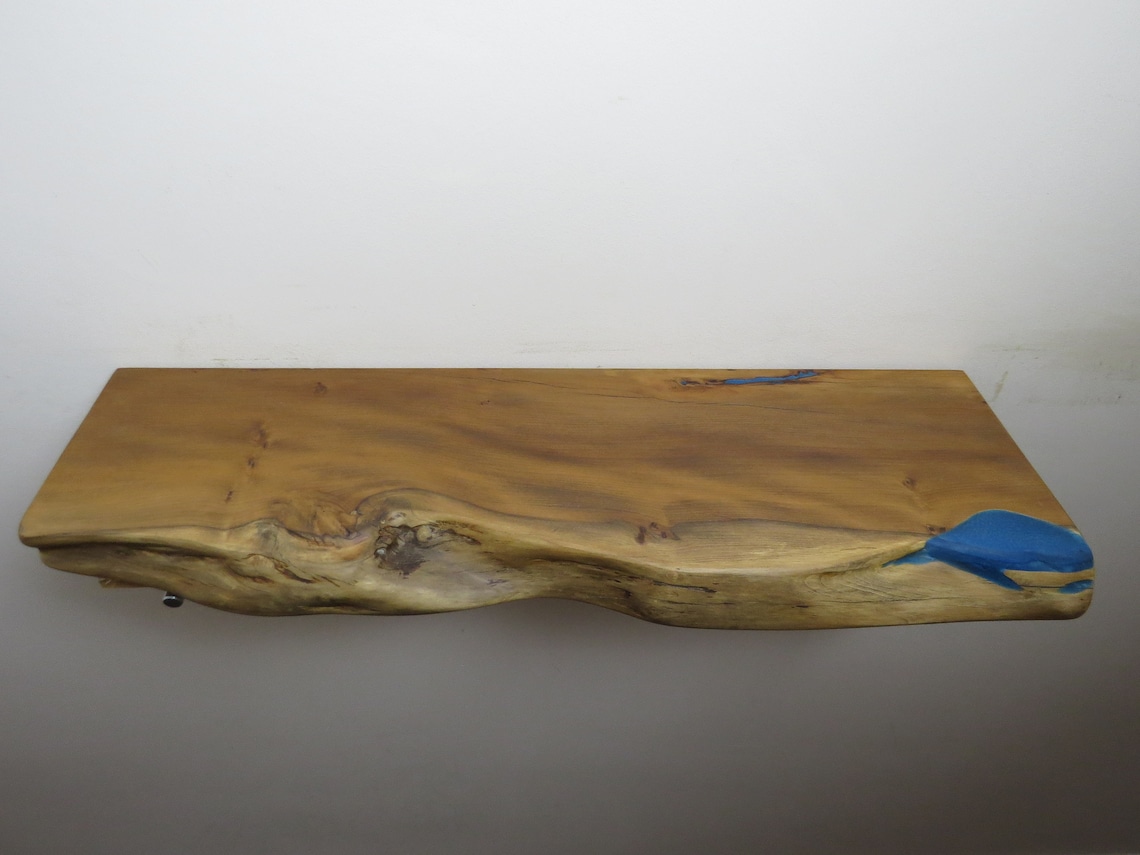 Epoxy Resin Live Edge Shelf