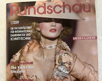 Jahrgang 2009 Diverse Magazine DAMEN RUNDSCHAU Fachzeitschrift für internationale Damenmode und Schnitt-Technik Schnittmuster Rar