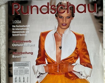 Jahrgang 2004 Diverse Magazine DAMEN RUNDSCHAU Fachzeitschrift für internationale Damenmode und Schnitt-Technik Schnittmuster VINTAGE