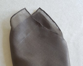 Seidentuch Einstecktuch Anzug Herren Damen khaki Seide 28x28 cm (entspricht 11x11 Zoll) Kavalierstuch