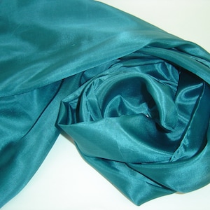 Silk scarf 180x45cm petrol Pongé scarf stole immagine 2