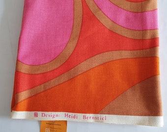 Original Heidi Bernstiel Designer Stoffcoupon 124cmx120cm Baumwolle Rest Stück Coupon Vintagestoff Textilstoff