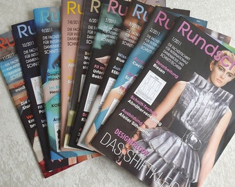 Millésime 2011 Divers magazines DAMEN RUNDSCHAU Magazine professionnel de la mode féminine internationale et de la technologie de coupe Patrons de couture Rares