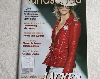 Jahrgang 2005 Diverse Magazine DAMEN RUNDSCHAU Fachzeitschrift für internationale Damenmode und Schnitt-Technik Schnittmuster Rar