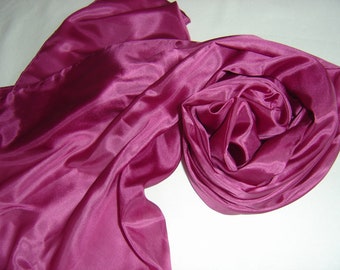 Sciarpa in seta da donna 180 x 45 cm Purple Pongé Sciarpa Rubata